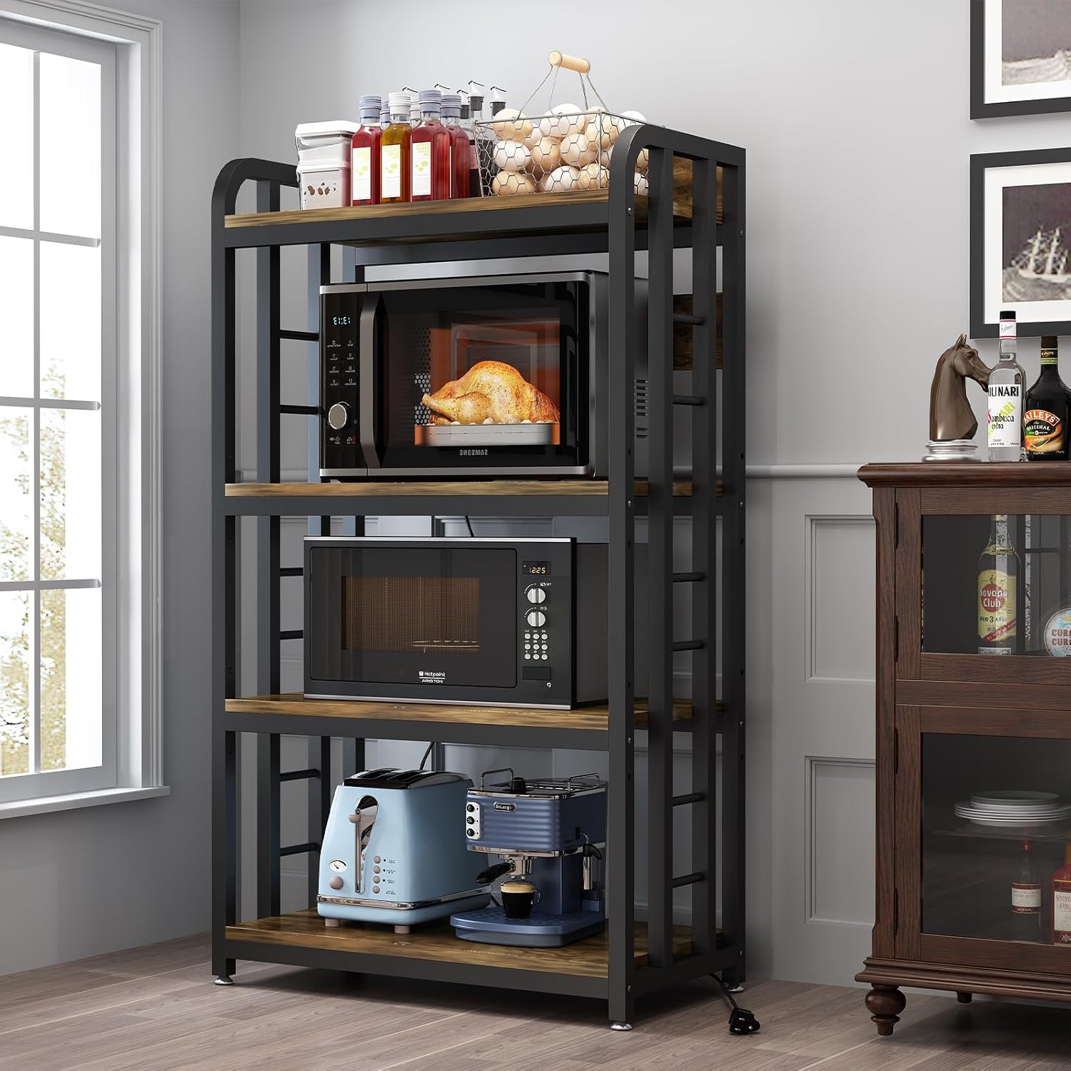 4 Tier Kitchen Bakers Rack Wit - огляд і ціна Kitchen Baker