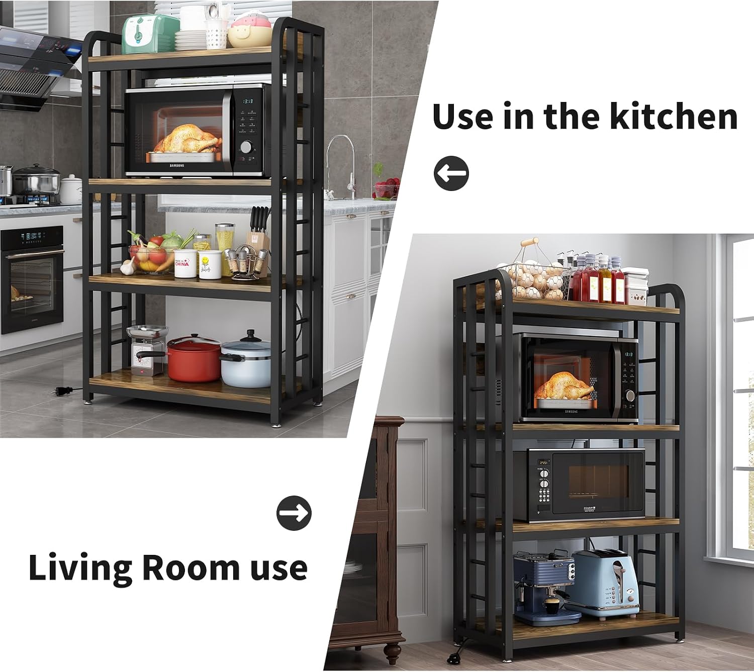 4 Tier Kitchen Bakers Rack Wit - огляд і ціна Kitchen Baker