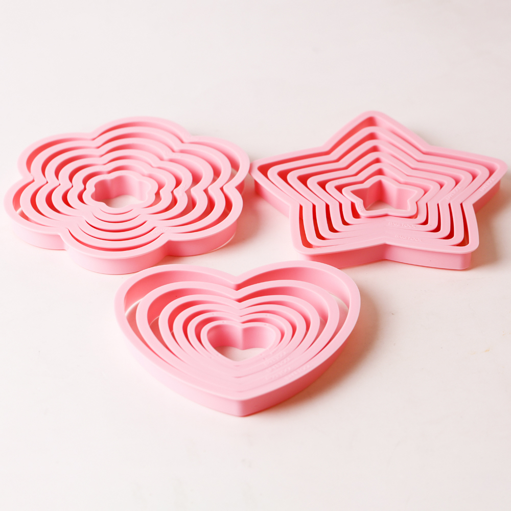 1set/3sets Pink Heart Star Flo - огляд і ціна Kitchen Baking Set