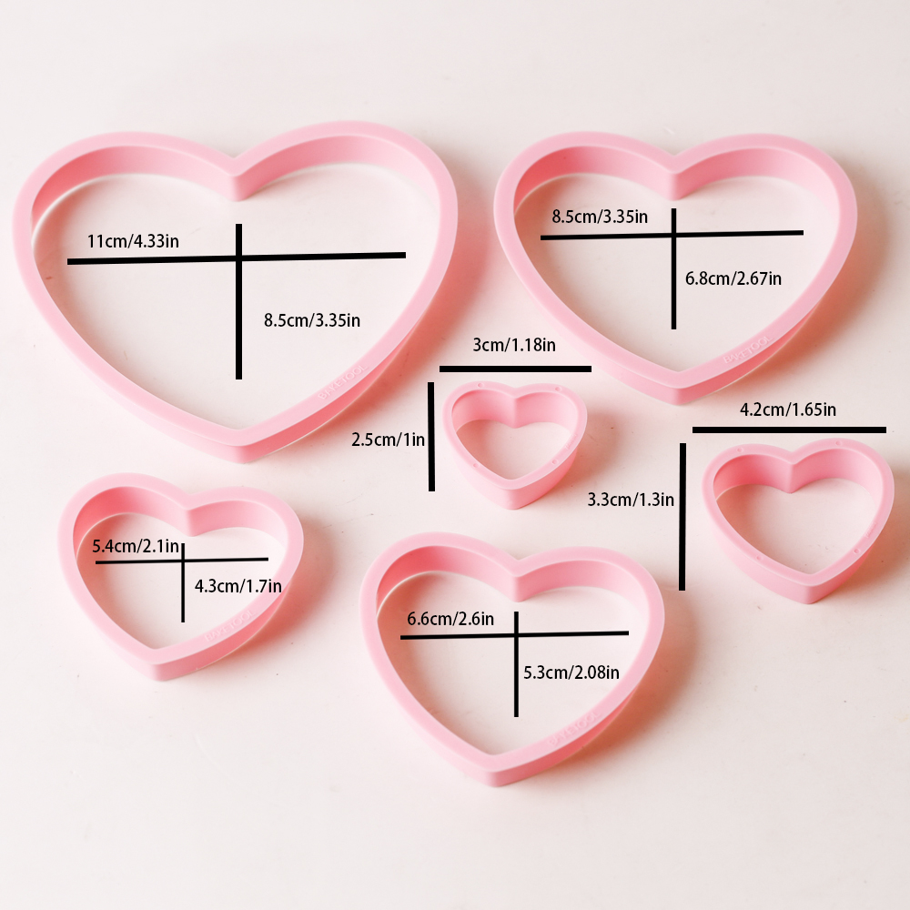 1set/3sets Pink Heart Star Flo - огляд і ціна Kitchen Baking Set