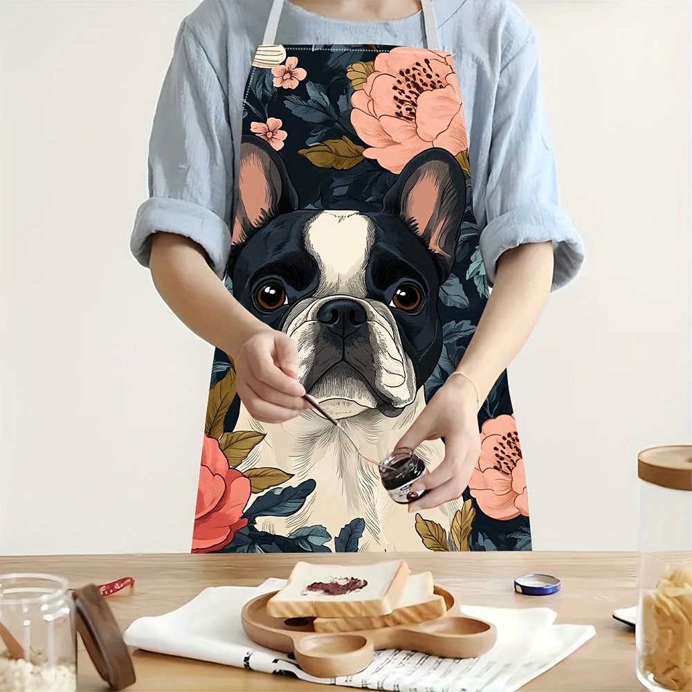 French Bulldog Floral Apron -  - огляд і ціна Kitchen Baking Area Ideas