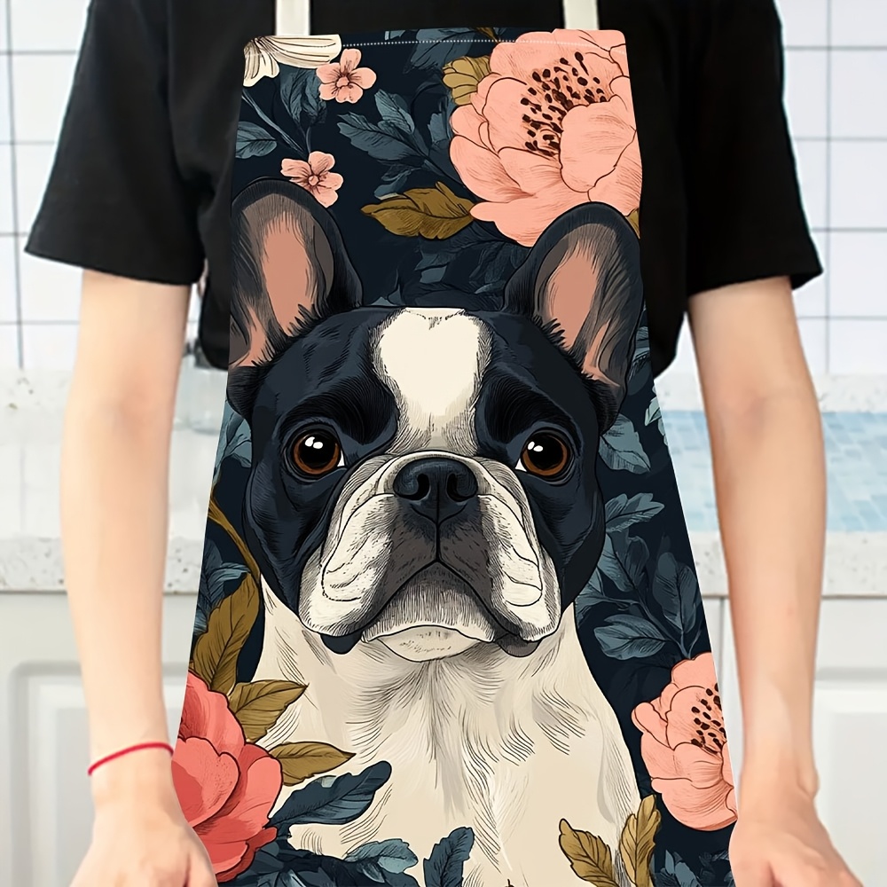 French Bulldog Floral Apron -  - огляд і ціна Kitchen Baking Area Ideas