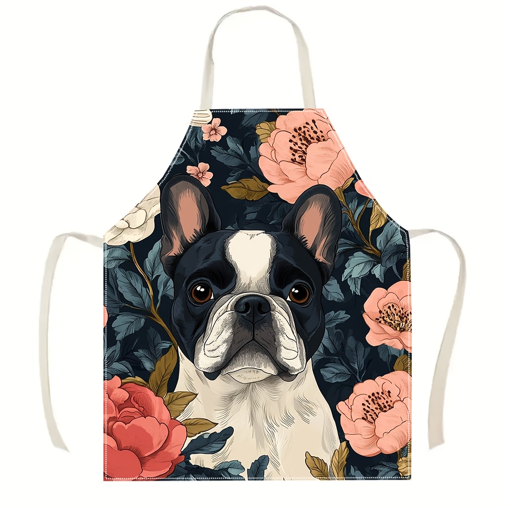 French Bulldog Floral Apron -  - огляд і ціна Kitchen Baking Area Ideas
