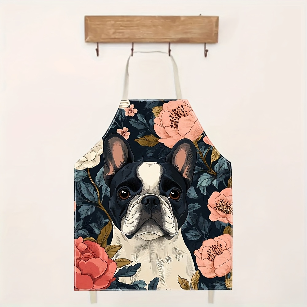 French Bulldog Floral Apron -  - огляд і ціна Kitchen Baking Area Ideas