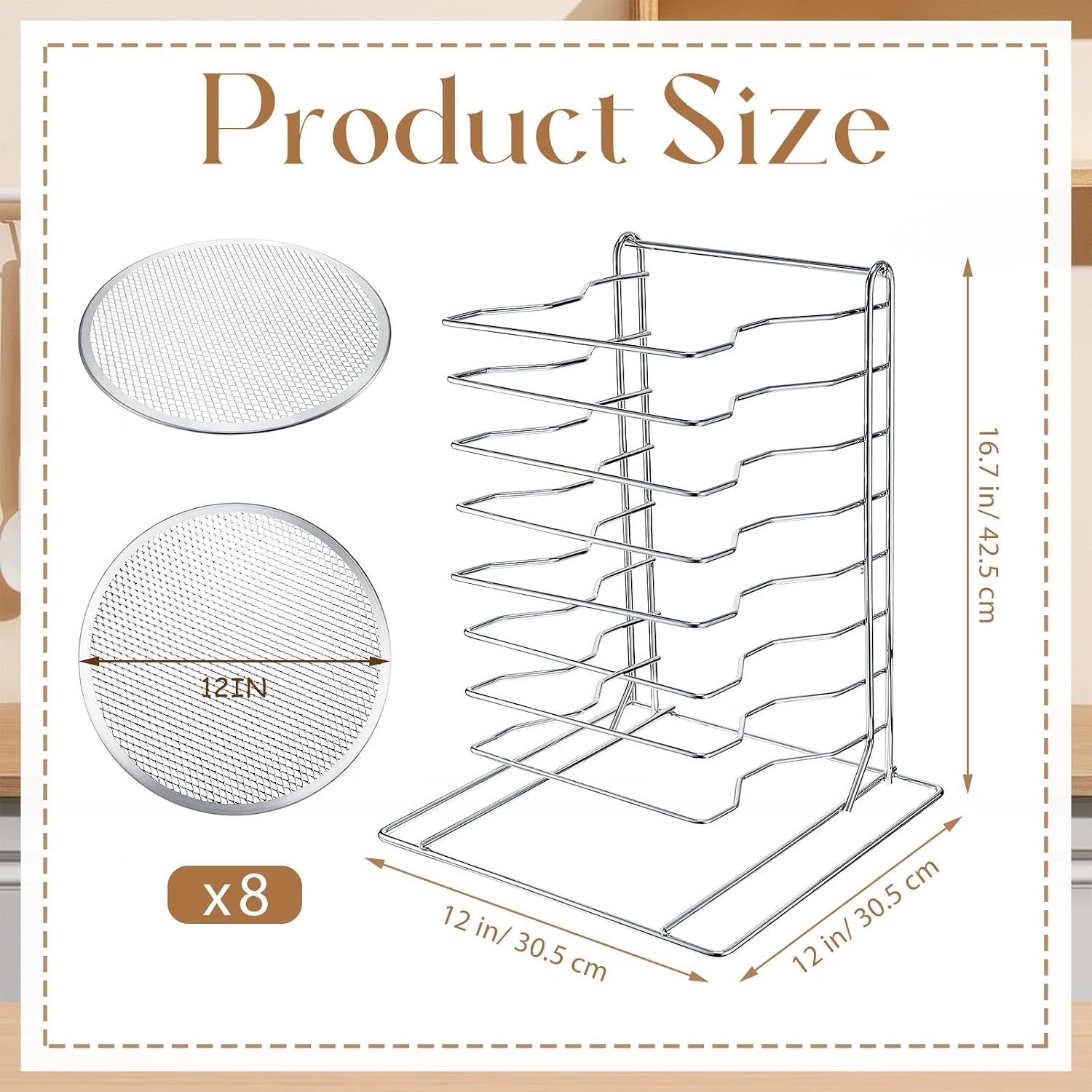 Pizza Rack 8 Tiered Stand With - огляд і ціна Kitchen Baking Set