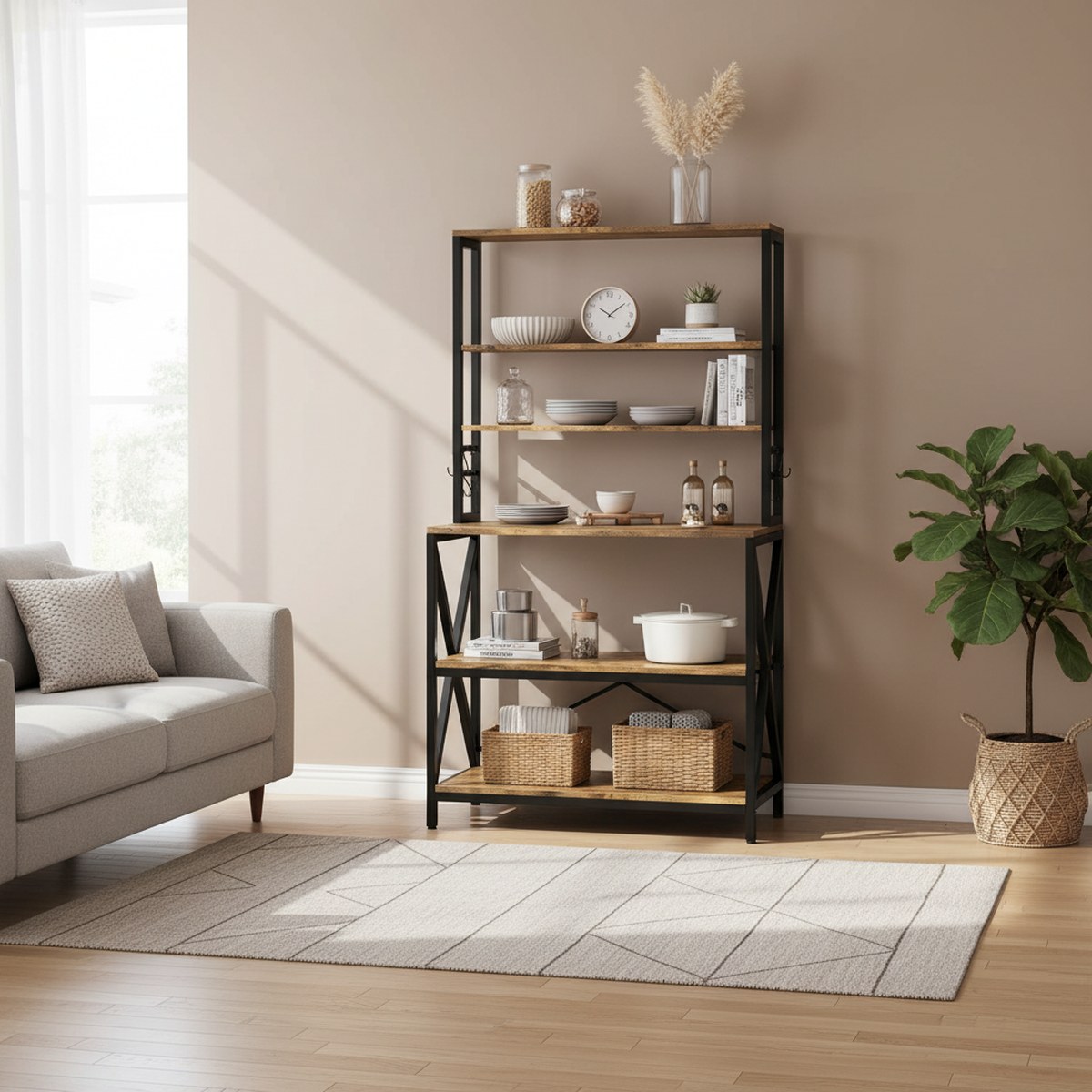 Rustic Brown 6-Tier Kitchen St - огляд і ціна Kitchen Baker