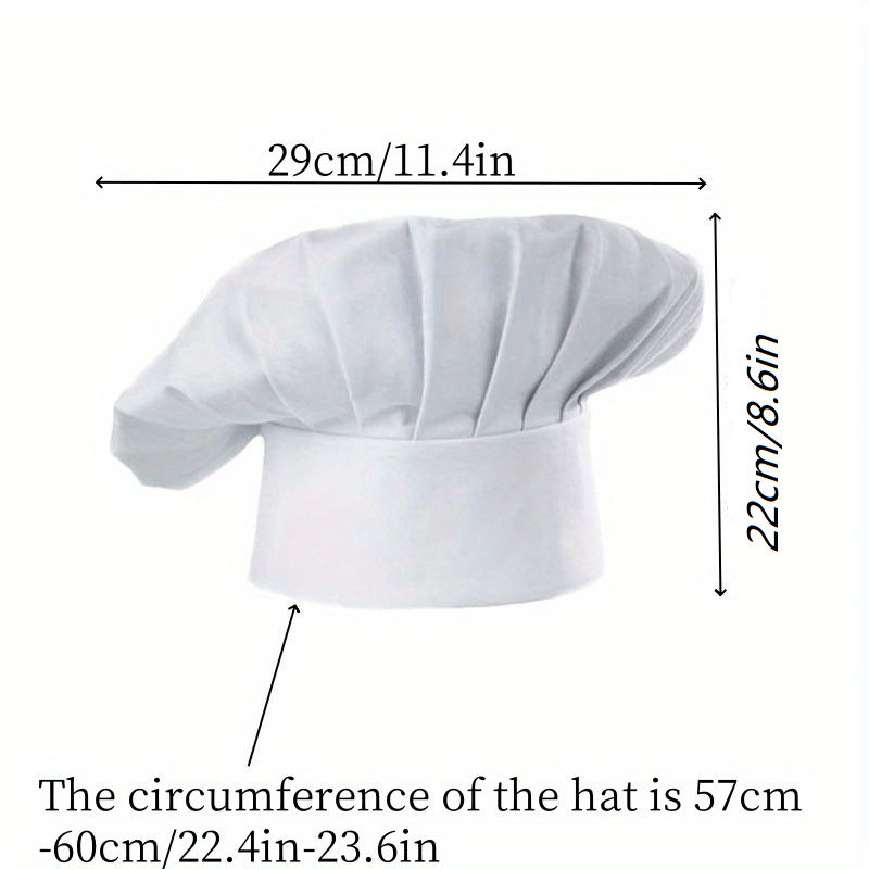 3pcs Chef Hat Adult Adjustable - огляд і ціна Kitchen Baker