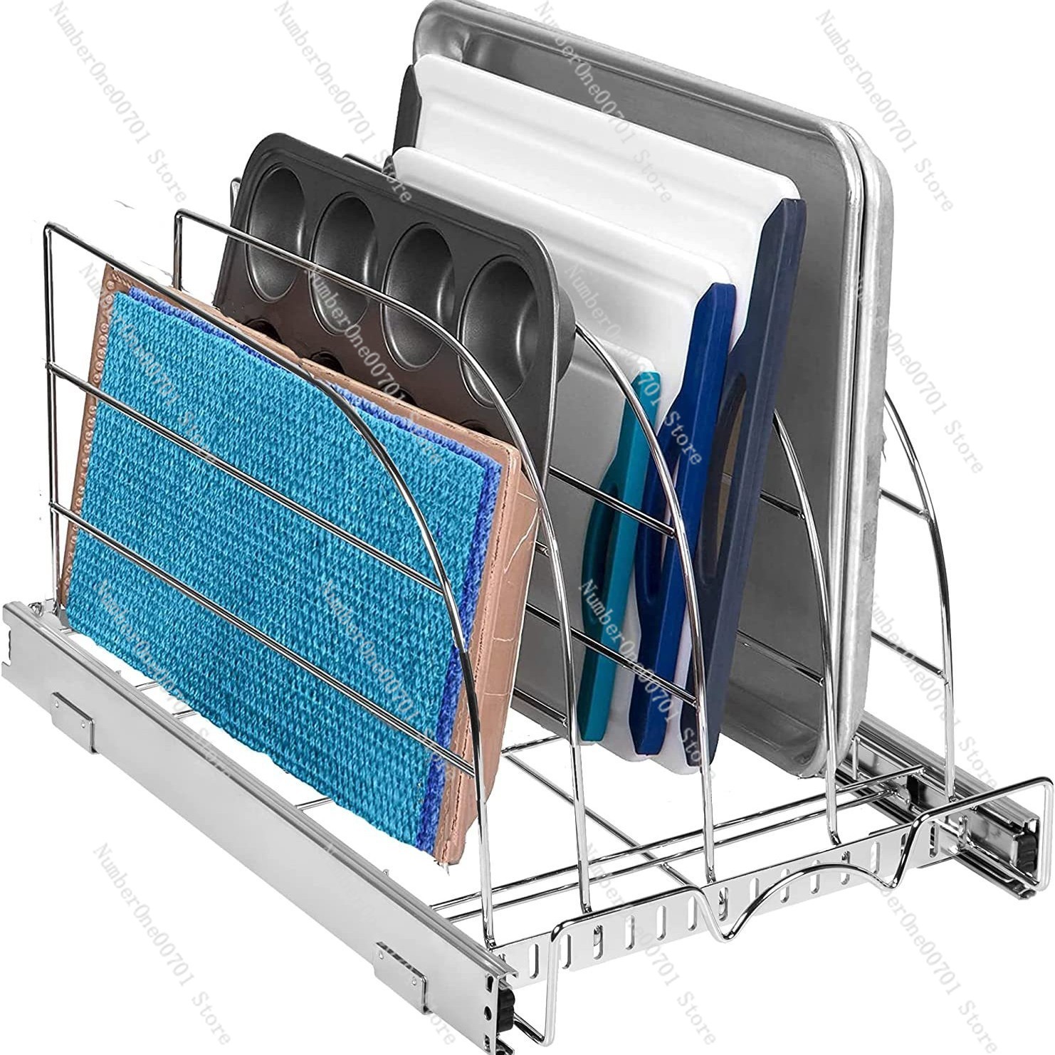 Slide-Out Kitchen Cabinet Orga - огляд і ціна Kitchen Baking Sheet Organizer