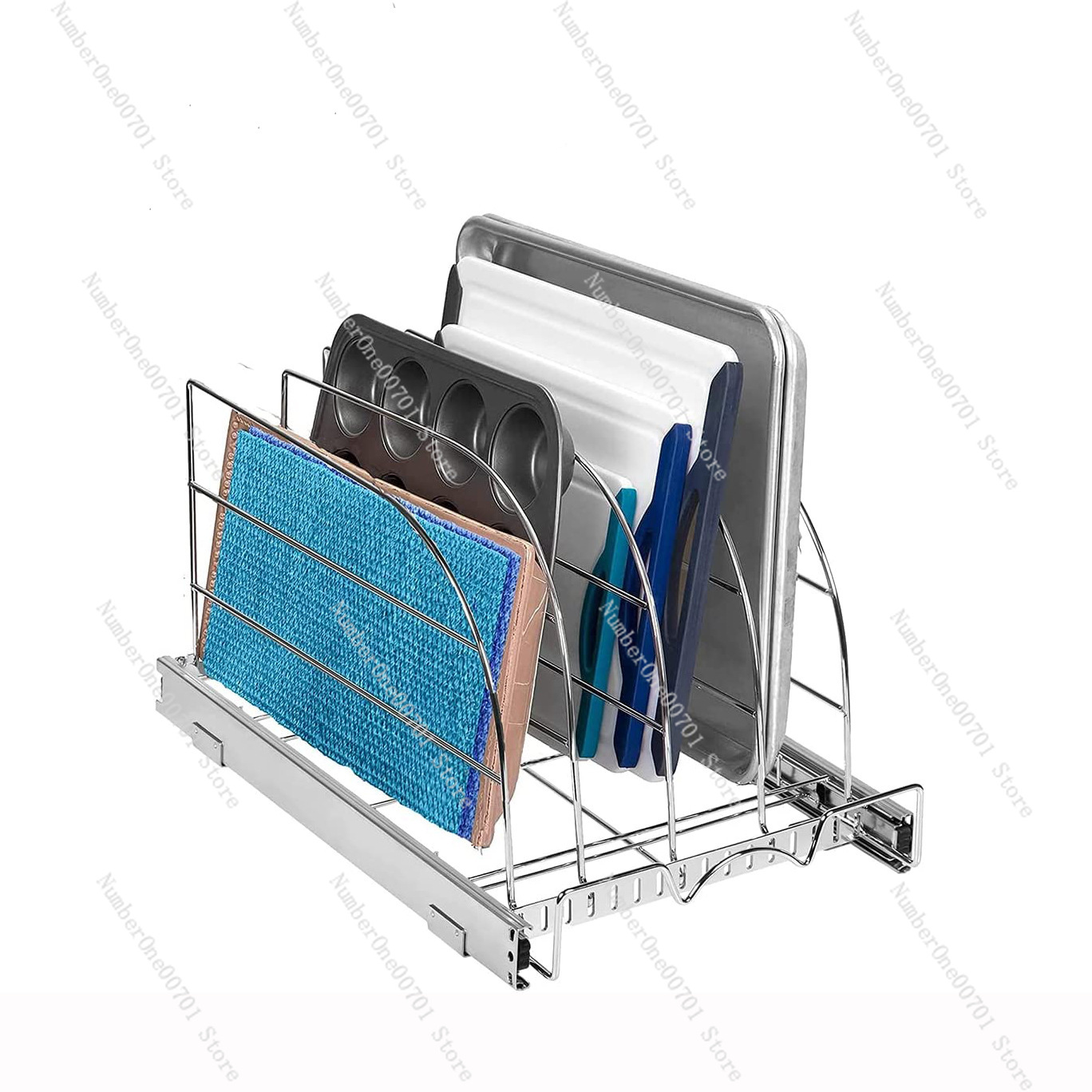 Slide-Out Kitchen Cabinet Orga - огляд і ціна Kitchen Baking Sheet Organizer