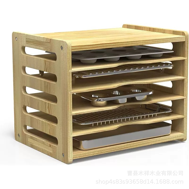 Solid wood kitchen storage rac - огляд і ціна Kitchen Baking Sheet Organizer