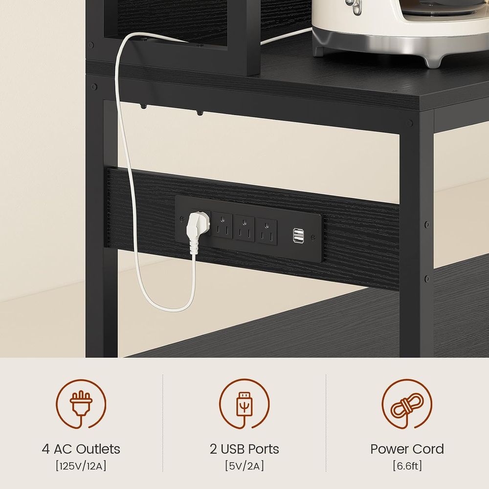 Bakers Rack with Power Outlet  - огляд і ціна Kitchen Baker
