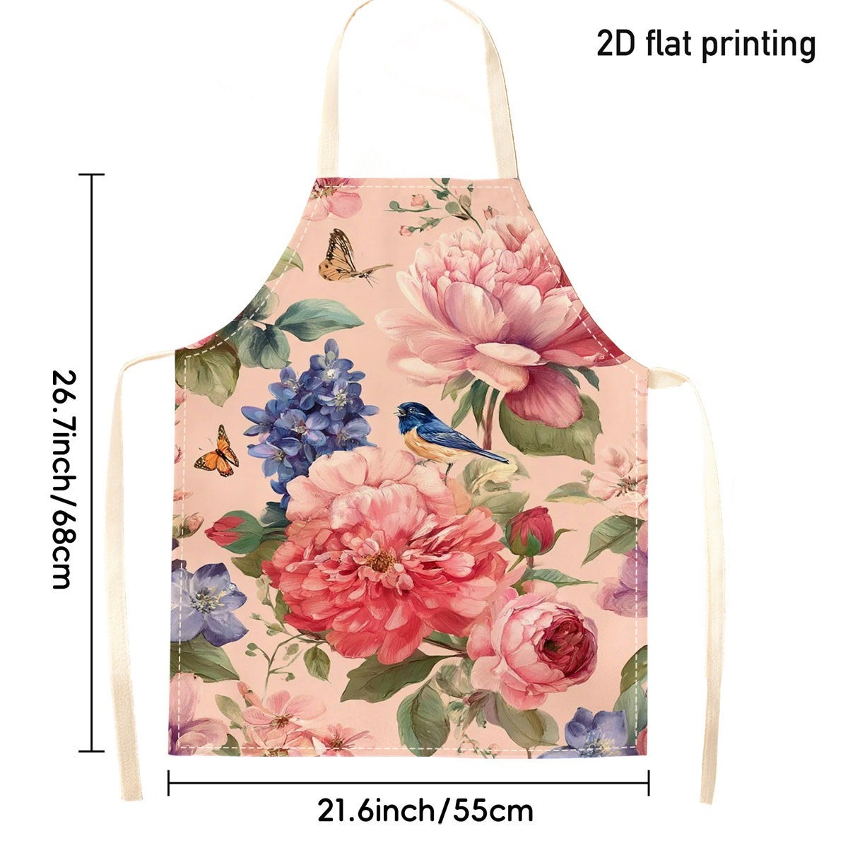 1pc Beautiful Floral Bird Apro - огляд і ціна Kitchen Baking Area Ideas