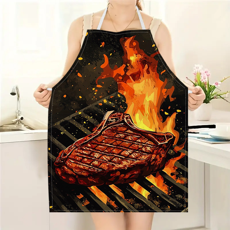 1pc BBQ Steak Apron with Flame - огляд і ціна Kitchen Baking Area Ideas
