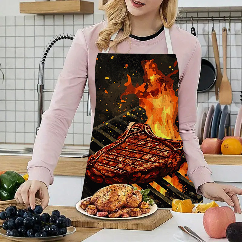 1pc BBQ Steak Apron with Flame - огляд і ціна Kitchen Baking Area Ideas