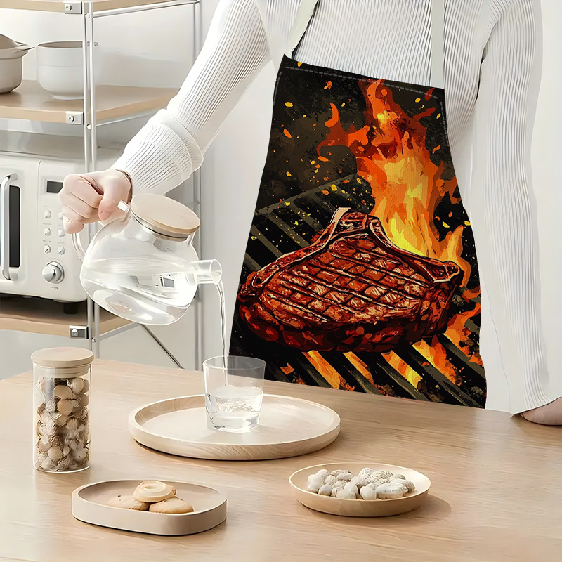 1pc BBQ Steak Apron with Flame - огляд і ціна Kitchen Baking Area Ideas