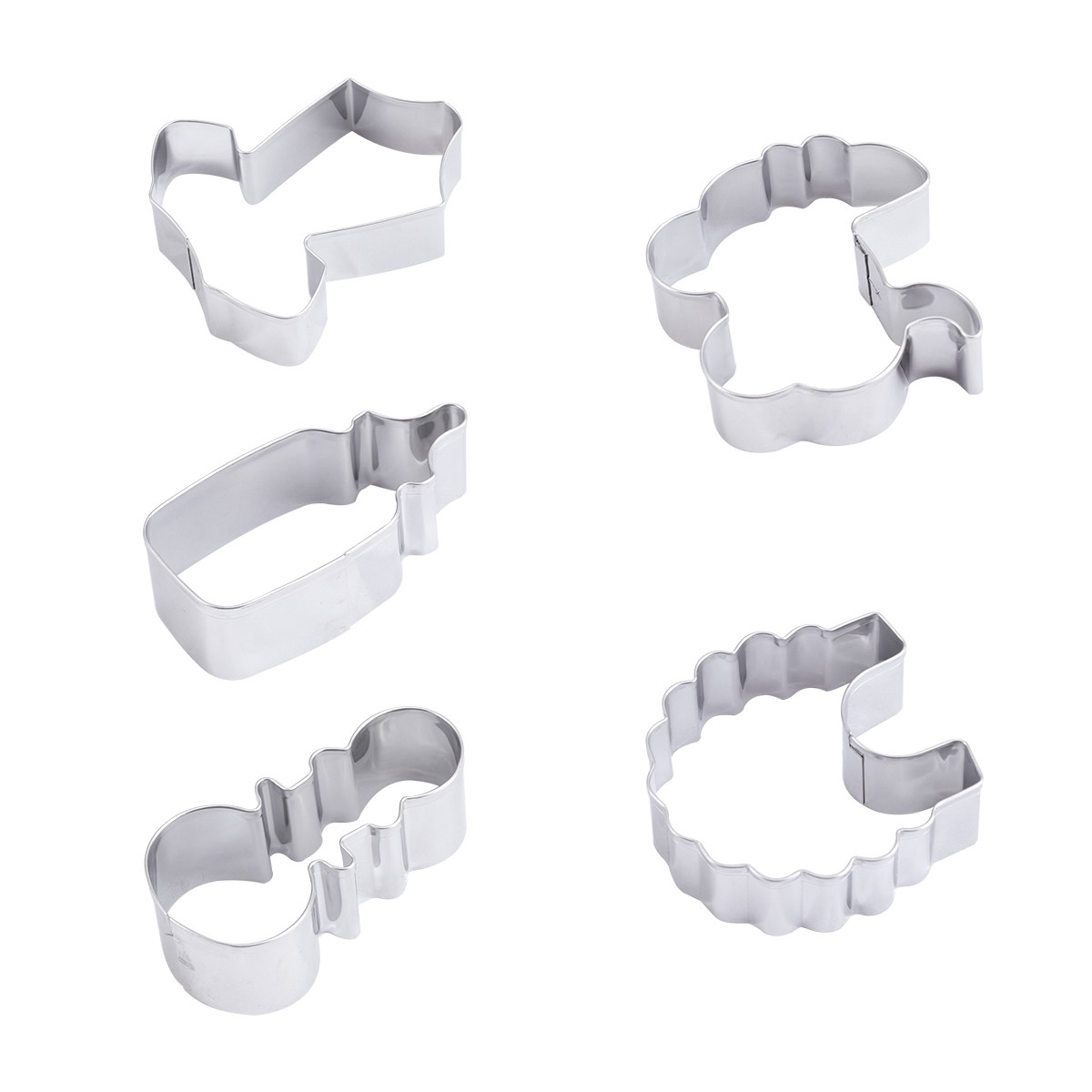 5Pcs Cookie Cutter Set Stainle - огляд і ціна Kitchen Baking Set