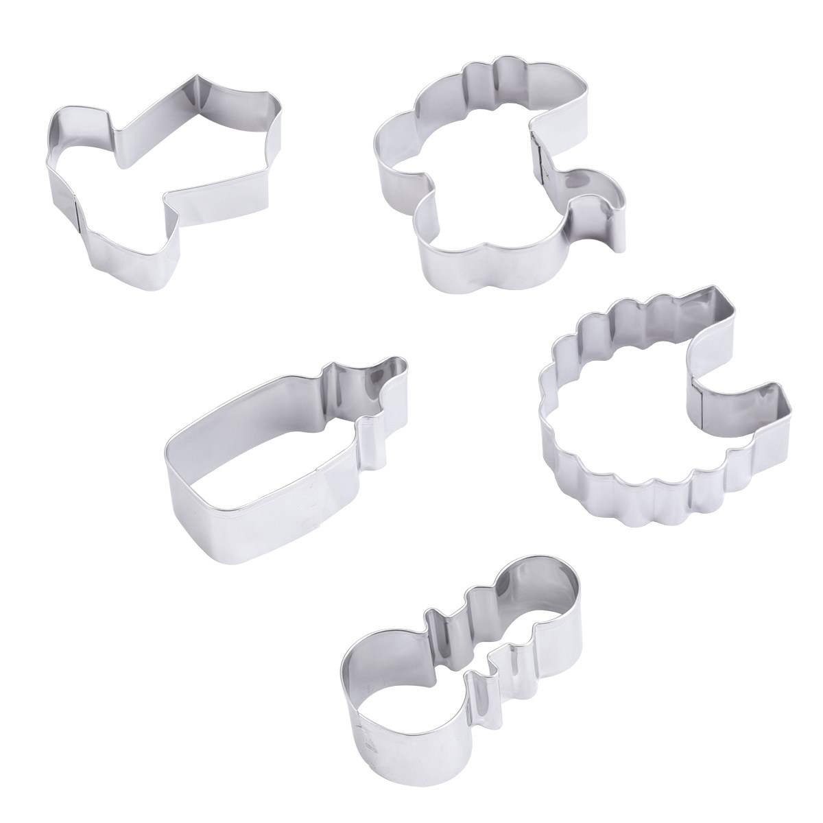 5Pcs Cookie Cutter Set Stainle - огляд і ціна Kitchen Baking Set