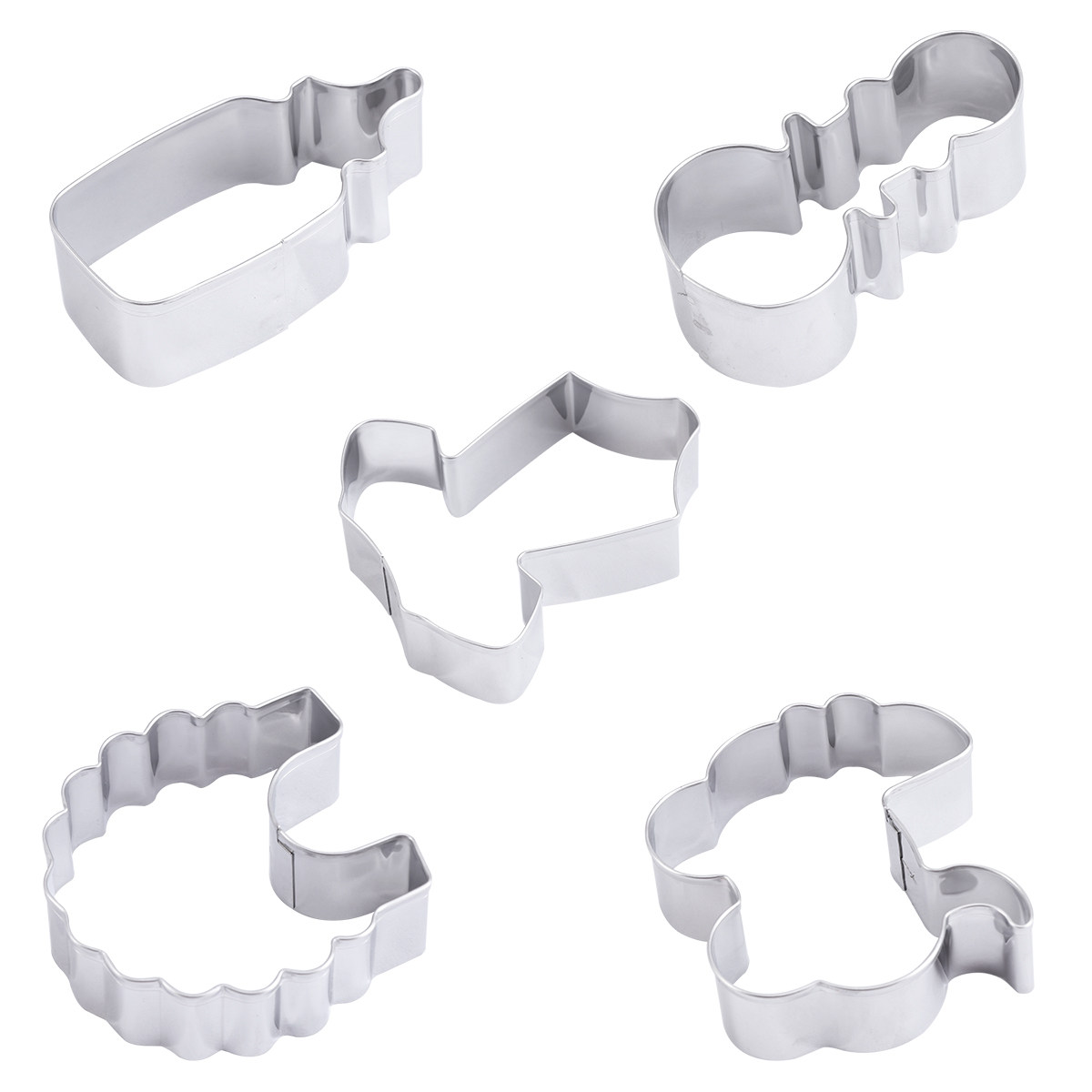 5Pcs Cookie Cutter Set Stainle - огляд і ціна Kitchen Baking Set