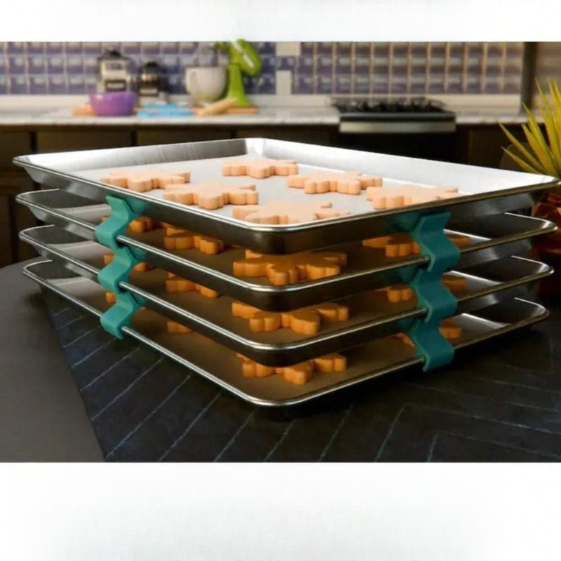 Stackable Cookie Sheet Organiz - огляд і ціна Kitchen Baking Sheet Organizer