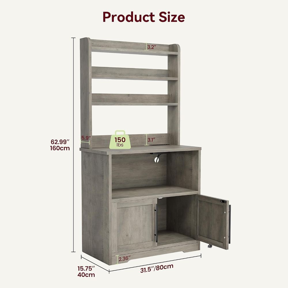 Bakers Rack with Power & USB P - огляд і ціна Kitchen Baker