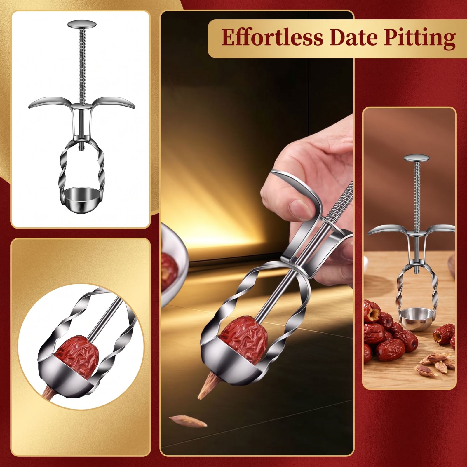 Stainless Steel Red Date Pitte - огляд і ціна Kitchen Baking Cooking