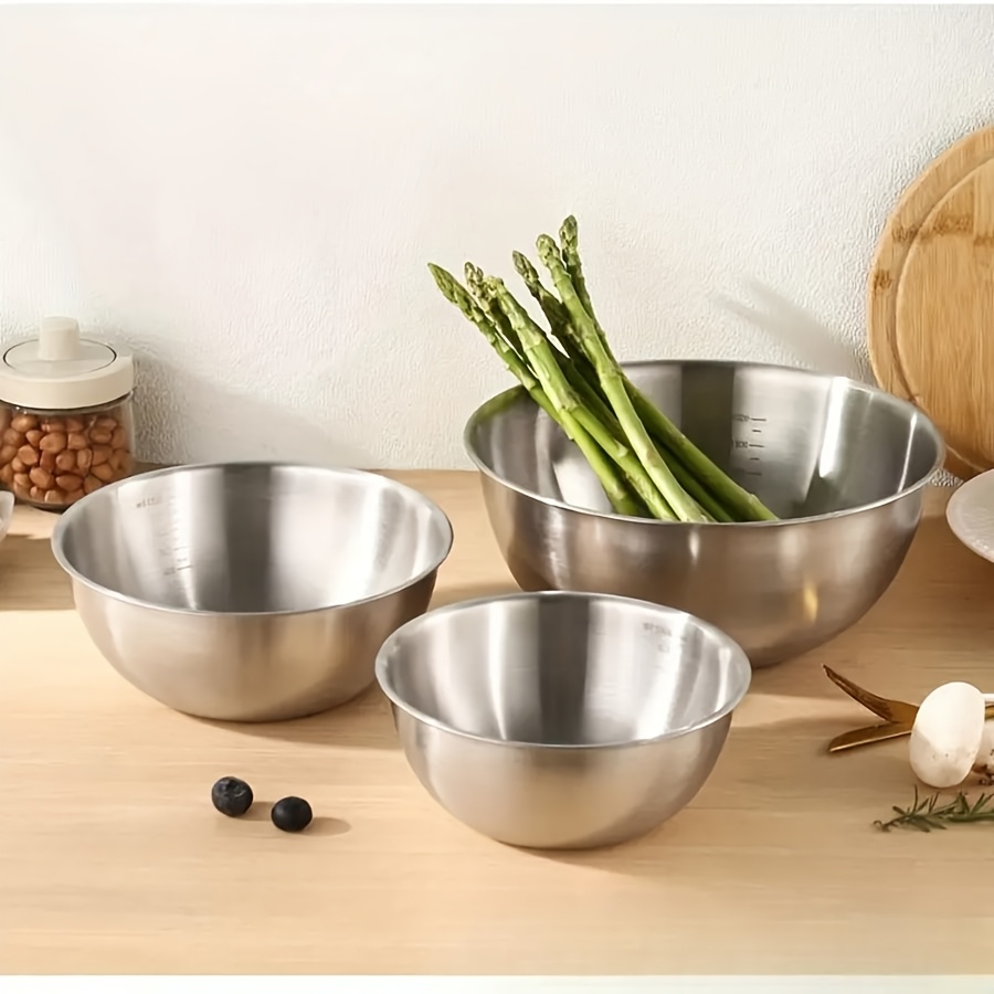 3pcs Stainless Steel Salad Bow - огляд і ціна Kitchen Baking Set