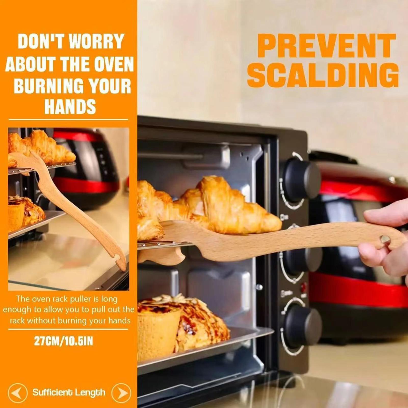 Oven Rack Puller Tool Wooden L - огляд і ціна Cool Kitchen Baking Gadgets