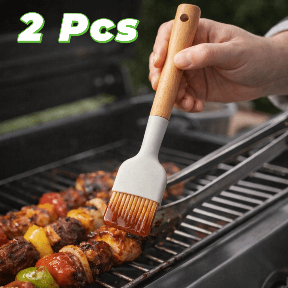 2PCS Wooden Handle Silicone Ba - огляд і ціна Pastry Brush Silicone