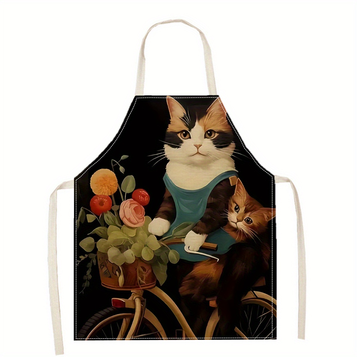 Linen Apron Funny Cat Sunglass - огляд і ціна Kitchen Baking Area Ideas
