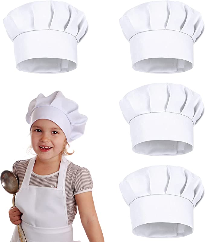 4PCS White Party Cap Hat Costu - огляд і ціна Kitchen Baker