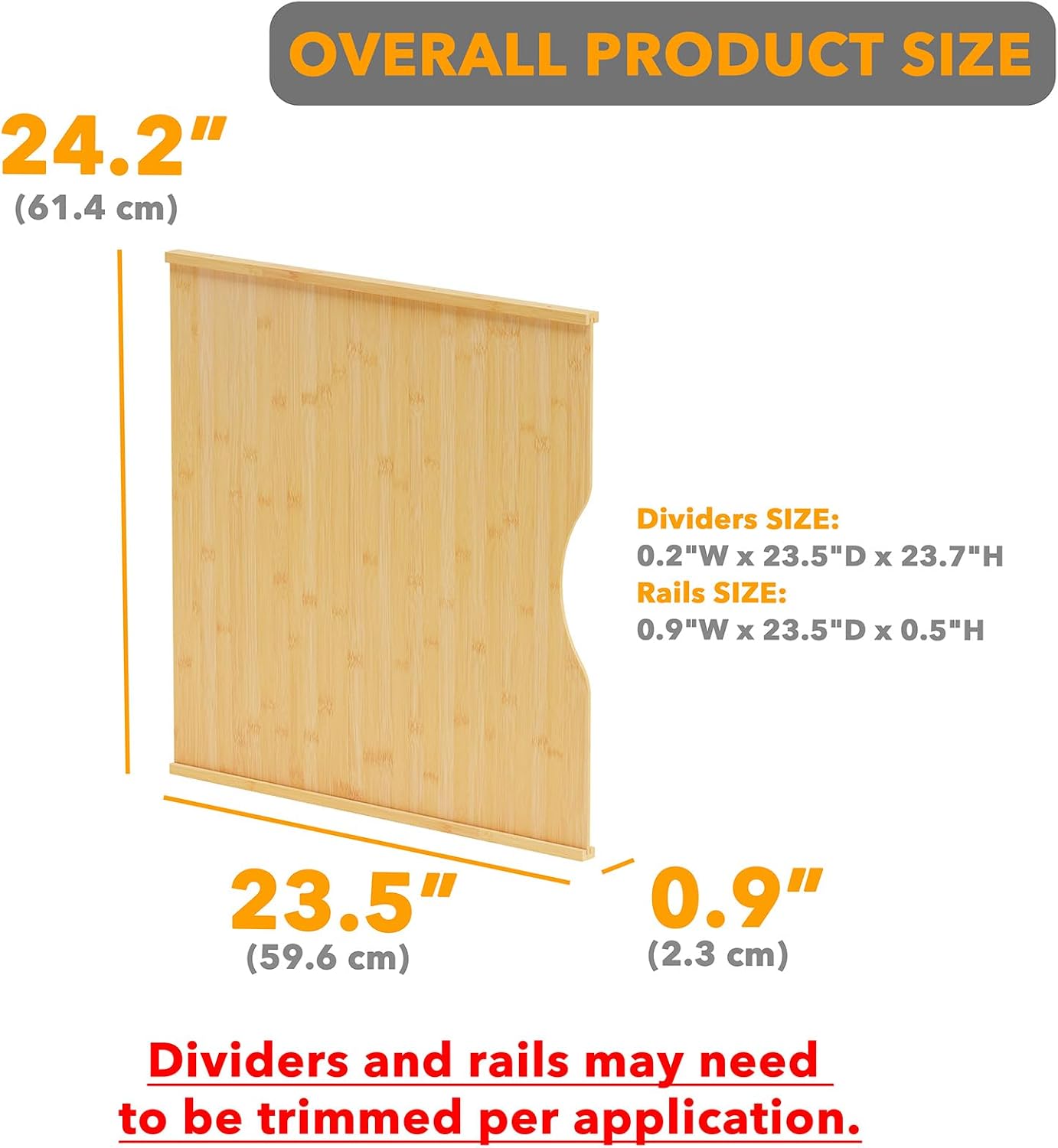 10 Pack Bamboo Tray Dividers f - огляд і ціна Kitchen Baking Sheet Organizer
